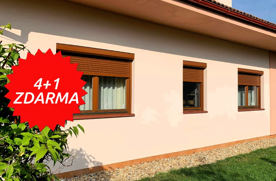 Akce 4+1 ZDARMA na venkovní hliníkové rolety a žaluzie - Předokenní dřevěné retro rolety